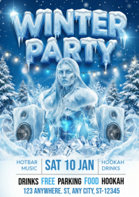 Winter Party A4 template