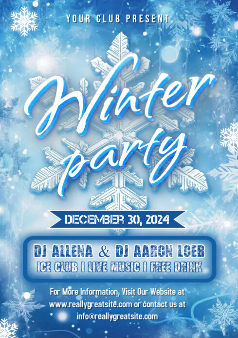 Winter Party Template PosterMyWall