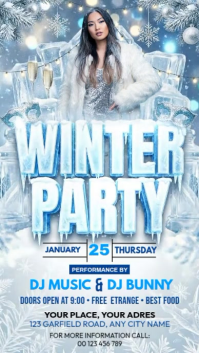 Winter Party Instagram Story template