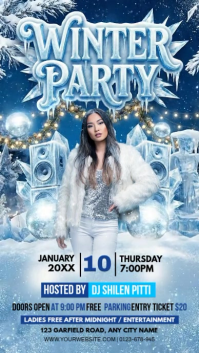 Winter Party Instagram Story template