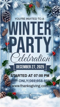 Winter Party Reel de Instagram template