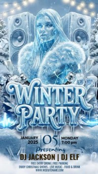 winter party Instagram Story template