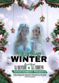 winter party A6 template