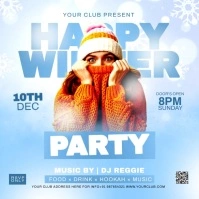 Winter party Instagram Post template