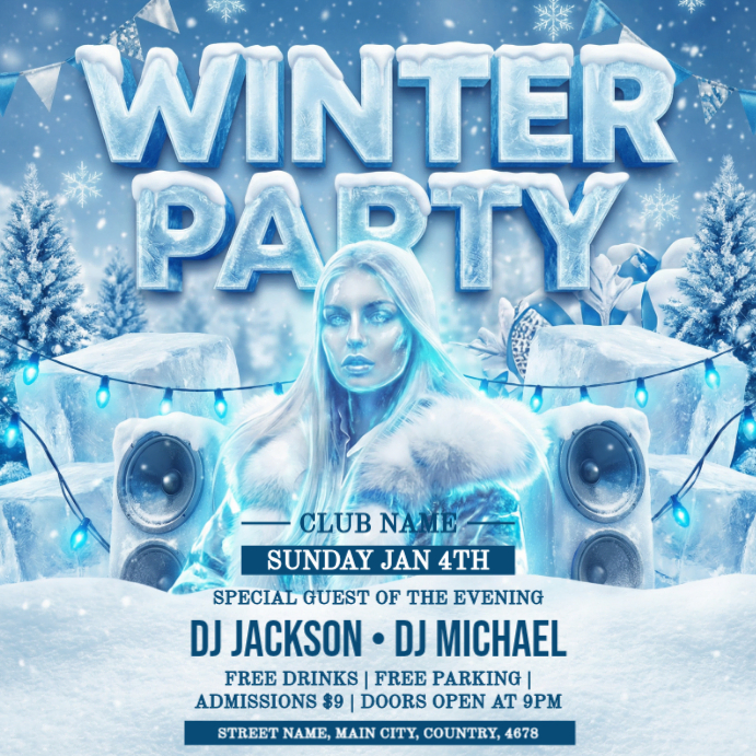 Copy of winter party | PosterMyWall