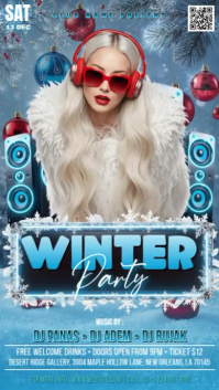 Winter Party Ads Digital Display (9:16) template