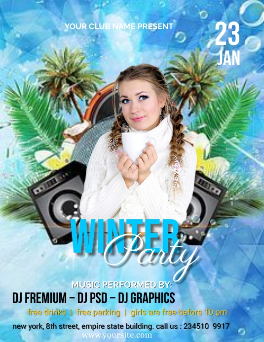 Copy of Winter Party Flyer / Poster Template | PosterMyWall