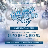Winter party instagram post template
