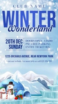 Winter Party instagram story template