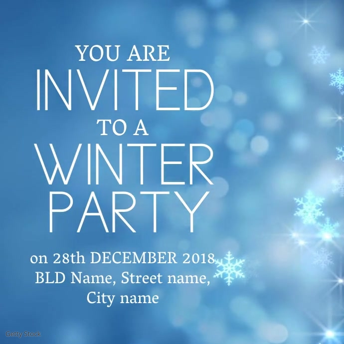 Winter party invitation Template PosterMyWall