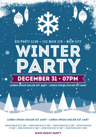 Winter Party Template PosterMyWall
