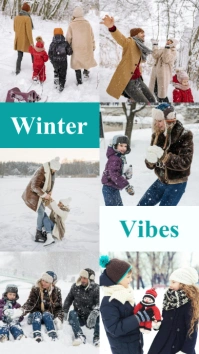 Winter Photo Collage Instagram Story template