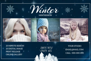 Winter Photography Mini Session Label template
