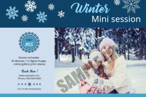 Winter Photography Mini Session Etiqueta template