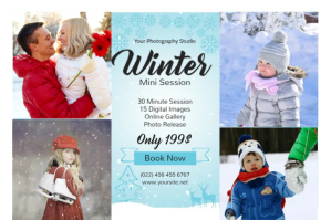 Winter Photography Mini Session Etiqueta template