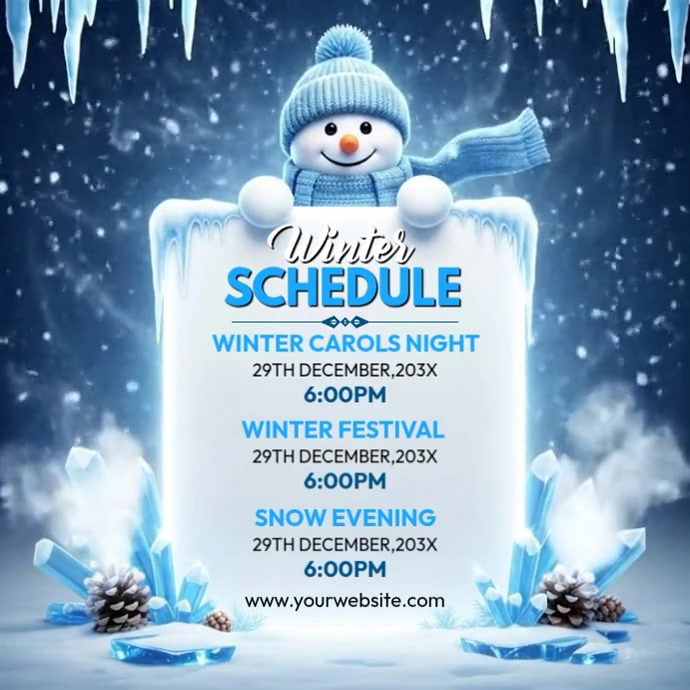 Modèle Winter Program Schedule | PosterMyWall