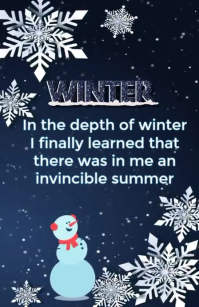 winter quote Tabloid template