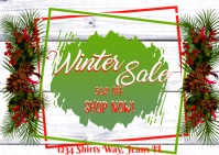 Winter Sale 3 Postcard template