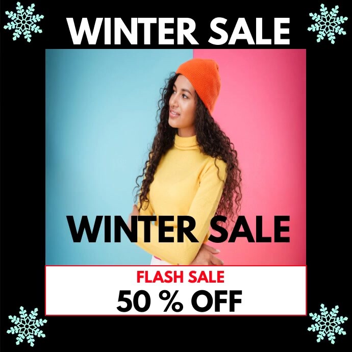 WINTER SALE  50 % OFF Message Instagram template