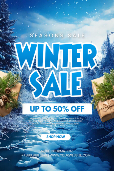 Copy of Winter Sale Ads Poster Flyer | PosterMyWall