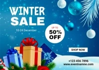 Winter Sale Banner Ad Carte postale template