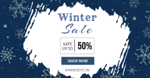 Winter Sale Banner Imagem partilhada do Facebook template