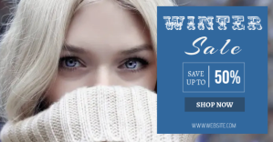 Winter Sale Banner Imagem partilhada do Facebook template