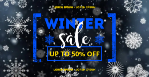 WINTER SALE BANNER Imagem partilhada do Facebook template