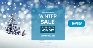 Winter Sale Banner Imagem partilhada do Facebook template