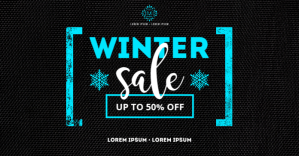 WINTER SALE BANNER Imagem partilhada do Facebook template
