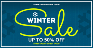 WINTER SALE BANNER Imagem partilhada do Facebook template