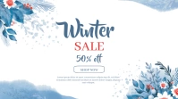 Winter sale card digital display template