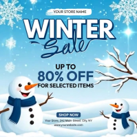 Winter Sale Wpis na Instagrama template
