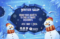 winter sale Poster template