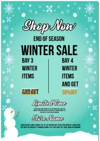 Winter sale A4 template
