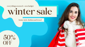 Winter Sale Wpis na Twittera template