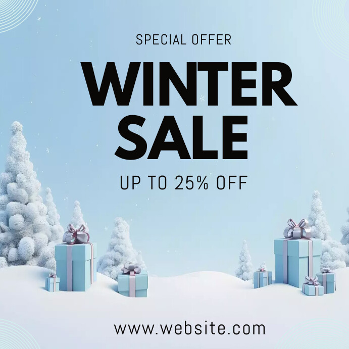 winter sale สี่เหลี่ยมจัตุรัส (1:1) template