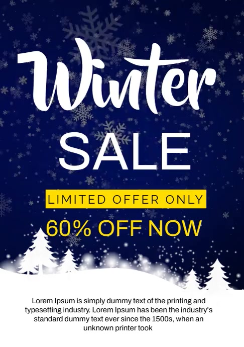 Winter Sale A4 template