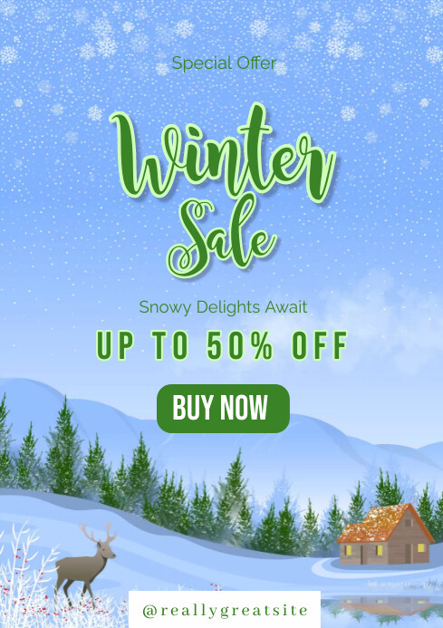 Winter Sale A4 template