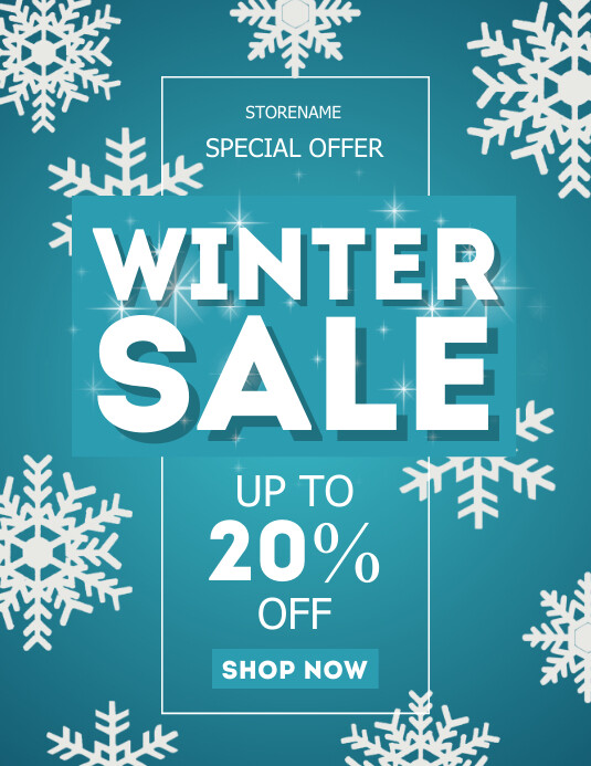 Winter Sale Folheto (US Letter) template