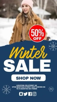 winter sale Ролик Reels в Instagram template
