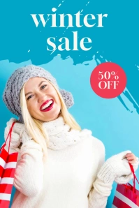 Winter Sale Pinterest Graphic template
