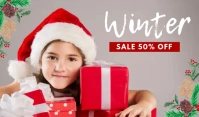Winter Sale Etykietka doczepna template