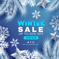 winter sale Instagram Post template