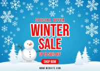 Winter Sale Design Template Postal