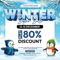 Winter Sale Wpis na Instagrama template