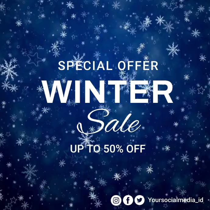 winter sale Instagram Post template