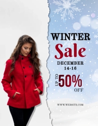 Winter Sale Flyer Banner Template 传单(美国信函)