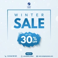 Winter Sale Flyer Design Instagram Post template