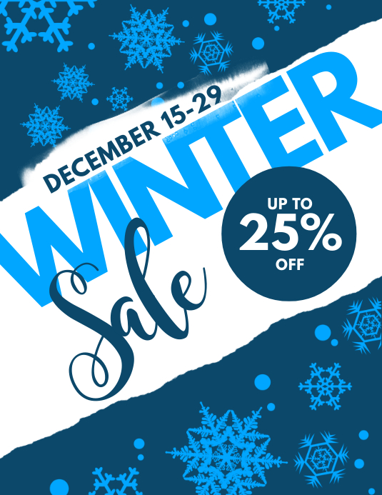Winter Sale Flyer Template PosterMyWall